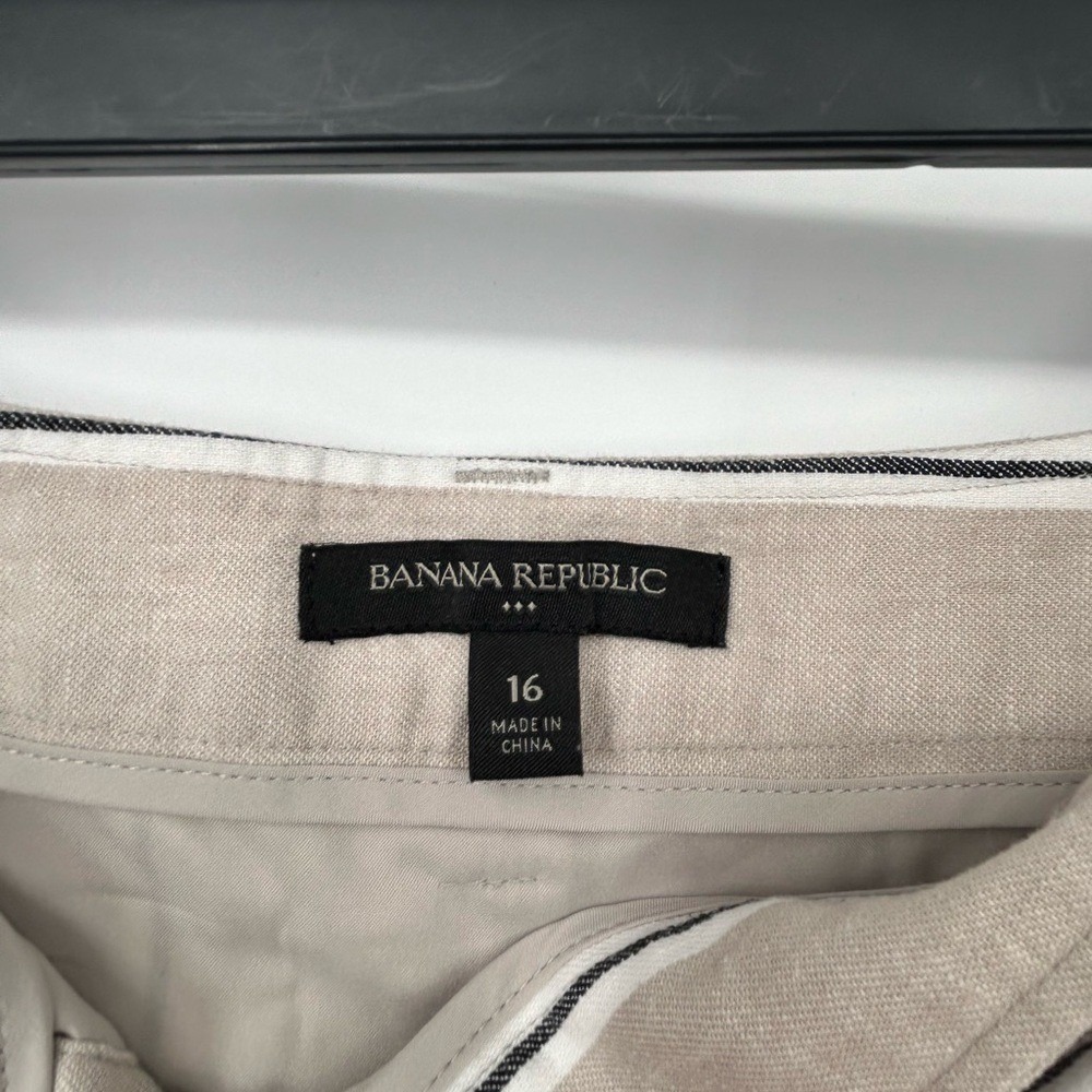 Banana Republic Beige Striped Midi Skirt - Picture 4 of 4